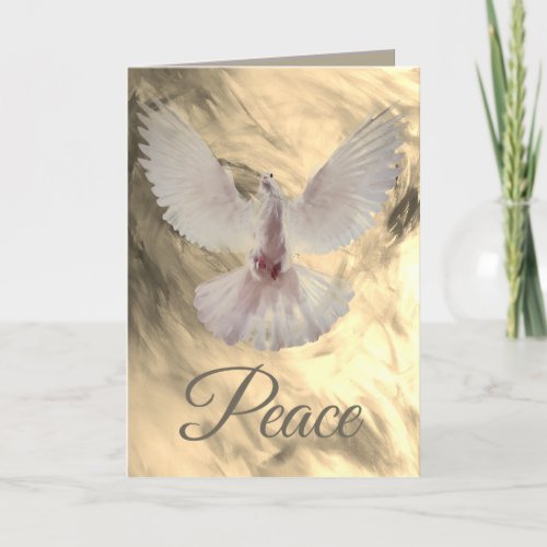Peace Dove Christmas Card by Leslie Clair Bures