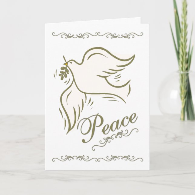 Peace Dove Christmas Holiday Card (Front)