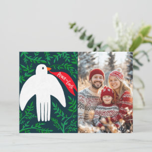 Peace Dove Christmas Holiday CUSTOM PHOTO Card