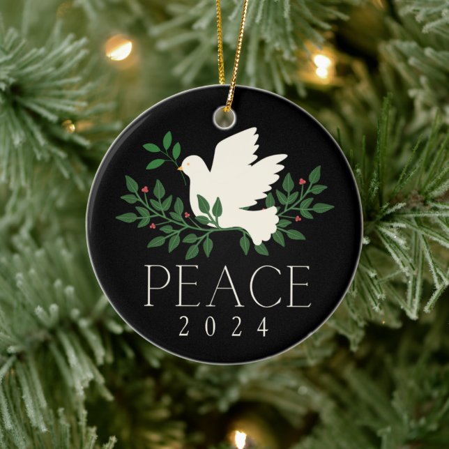 Peace Dove Christmas Holiday Ornament (Tree)