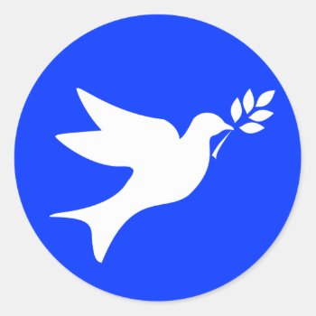 Peace Dove Classic Round Sticker by artogram at Zazzle