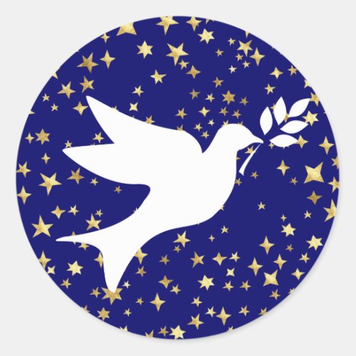 Peace Dove Classic Round Sticker