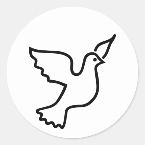 Peace Dove Classic Round Sticker