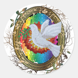 Peace Dove Classic Round Sticker
