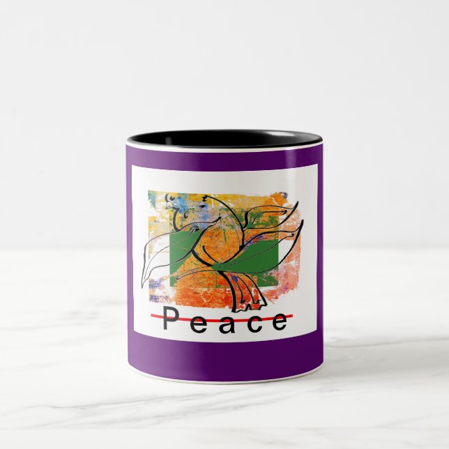 Peace Dove coffee mug shares hope (Center)