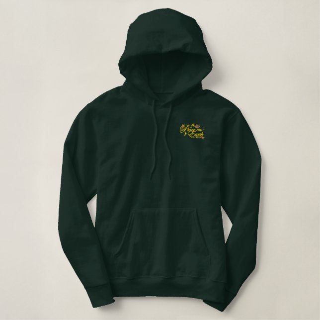 Peace Dove Embroidered Hoodie (Design Front)