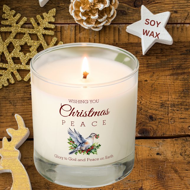 Peace Dove Family Photo Christian Christmas   Scented Candle (Creator Uploaded)