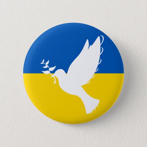 Peace Dove for Ukraine Button