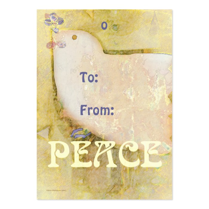 Peace Dove Gift Tags Business Card Templates