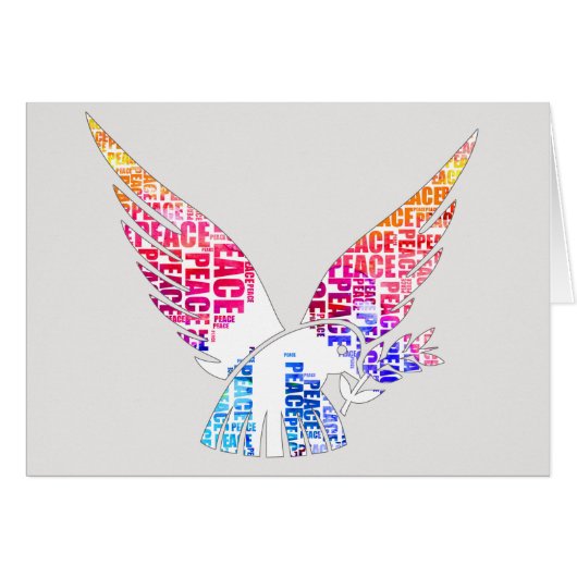Peace Dove. Harmony Hippie Watercolor (Front Horizontal)