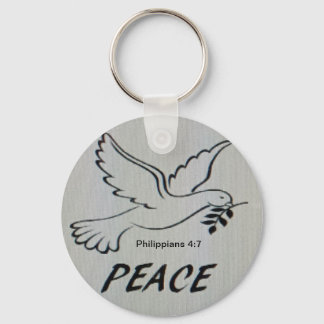 Peace Dove Key Chain with scripture