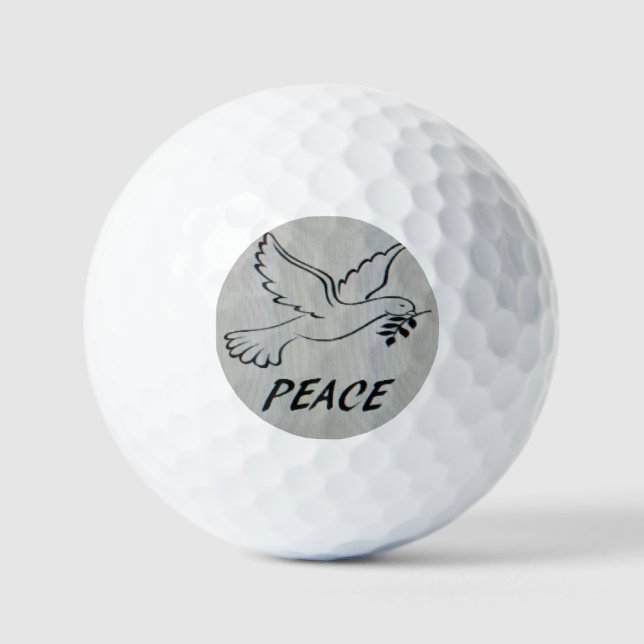 Peace Dove Key Chain with scripture Golf Balls (Front)