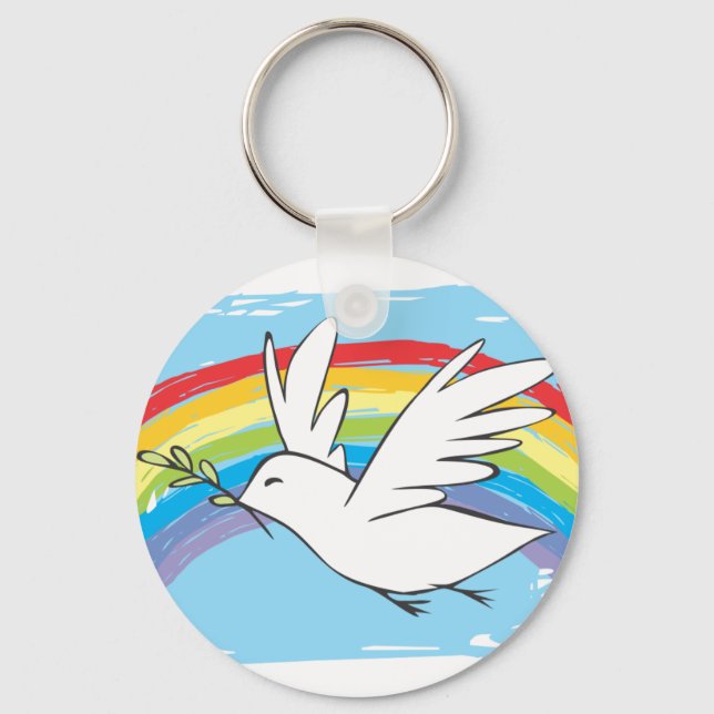 Peace Dove Keychain (Front)