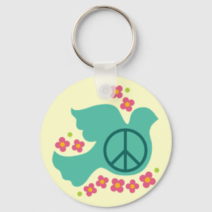 Peace Dove Keychain