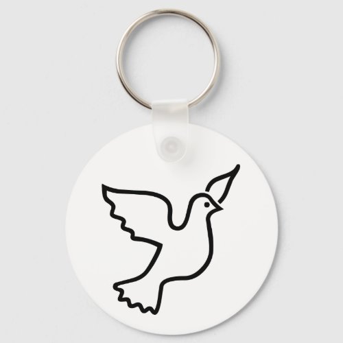 Peace Dove Keychain