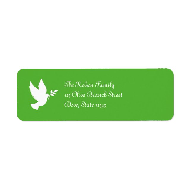 Peace Dove Label (Front)
