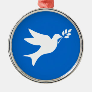 Peace Dove Metal Ornament