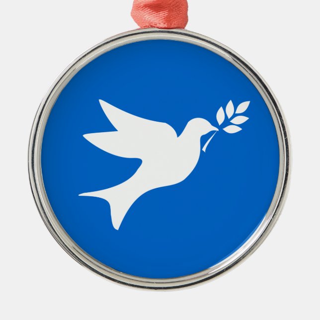 Peace Dove Metal Ornament (Front)