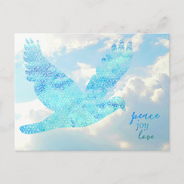 Peace Dove New Year Postcard (Front)