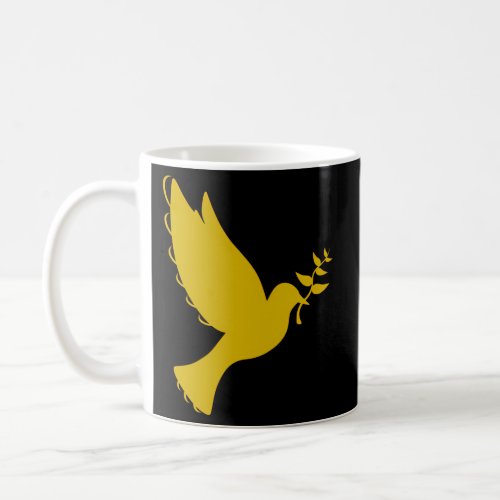 Peace Dove Olive Branch Dove Bird Hippy Coffee Mug