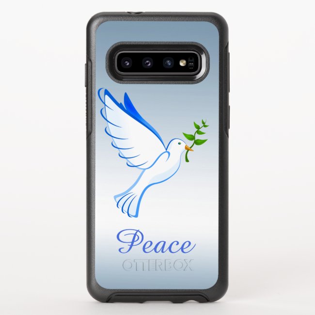 Peace Dove OtterBox Blue Galaxy S10 Case