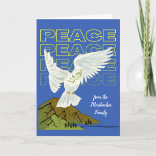 Peace Dove over Mountains and Water Card