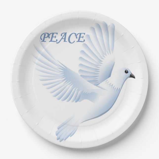 PEACE DOVE PAPER PLATES (Front)