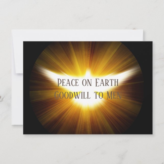 Peace dove | Peace on Earth Goodwill to Men Invitation (Front)