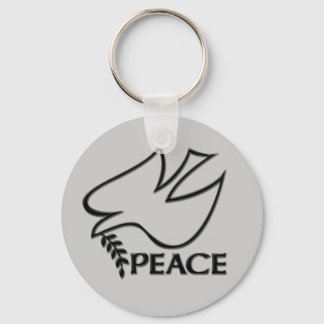 Peace Dove Peace Sign Keychain