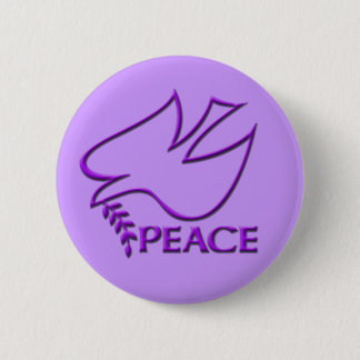 Peace Dove Peace Sign Pinback Button