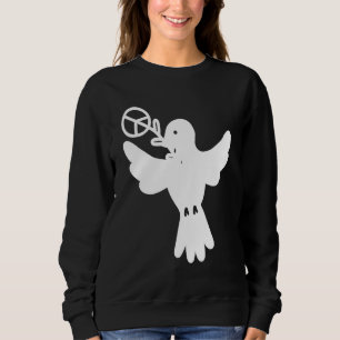 Peace Dove Peace Sign White Dove Peace Sweatshirt