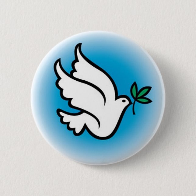peace dove pinback button (Front)