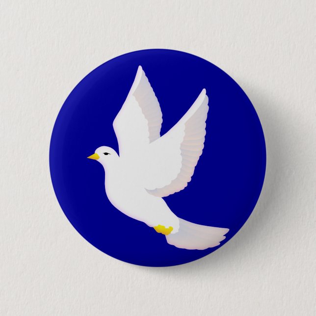 Peace Dove Pinback Button (Front)