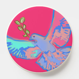 Peace dove Pop art in hot pink PopSocket