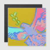 Peace dove Pop art in ochre yellow (Front/Back)