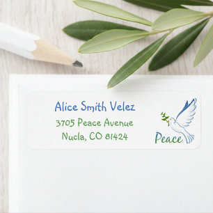 Peace Dove Return Address Labels