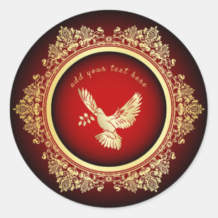 Peace Dove Round Sticker