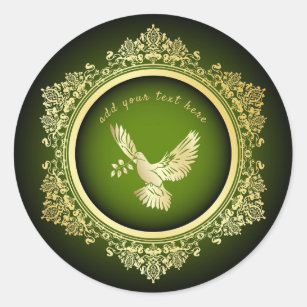 Peace Dove Round Sticker