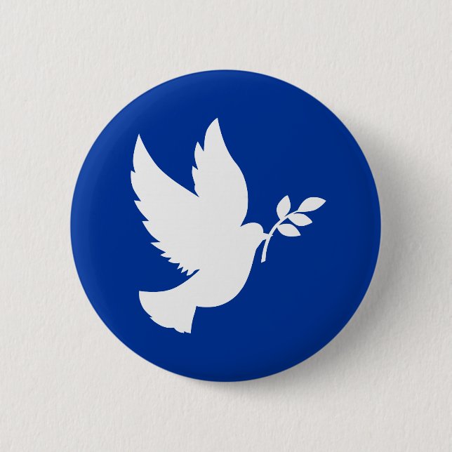 Peace Dove Silhouette Button (Front)