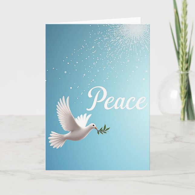 Peace Dove Spreading Hope Card (Front)
