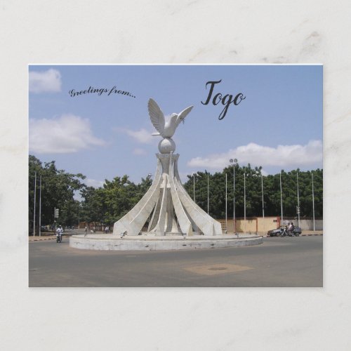 Peace Dove Statue in Lom Togo Postcard