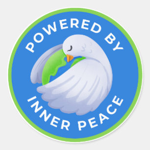 Peace Dove Stickers Powered by Inner Peace