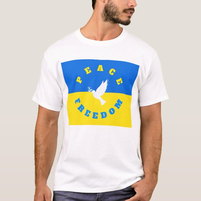 Peace Dove Support Ukraine T-Shirt - Freedom (Front)