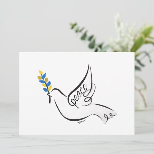 Peace Dove Thank You Card
