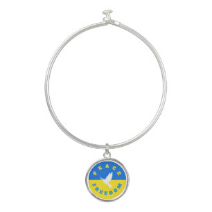 Peace Dove Ukraine Flag Bracelet Support Freedom