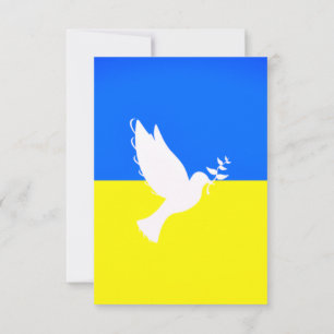Peace Dove Ukraine Flag Card Freedom Support