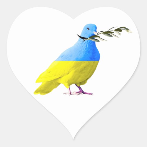 Peace Dove Ukraine Flag Sticker _ Freedom