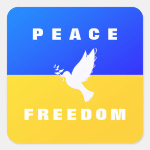 Peace Dove Ukrainian Flag Support Ukraine Stickers