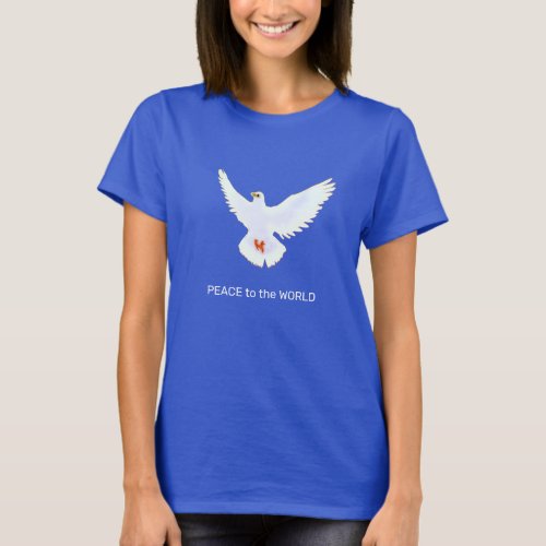 Peace Dove with Editable Text T_Shirt