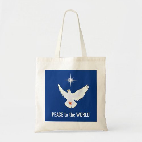 Peace Dove with Editable Text Tote Bag